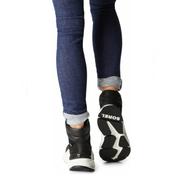 Sorel Kinetic RNEGD Conquest Waterproof High Top Black Sneaker Womens 9 NWT NIB - Picture 12 of 16